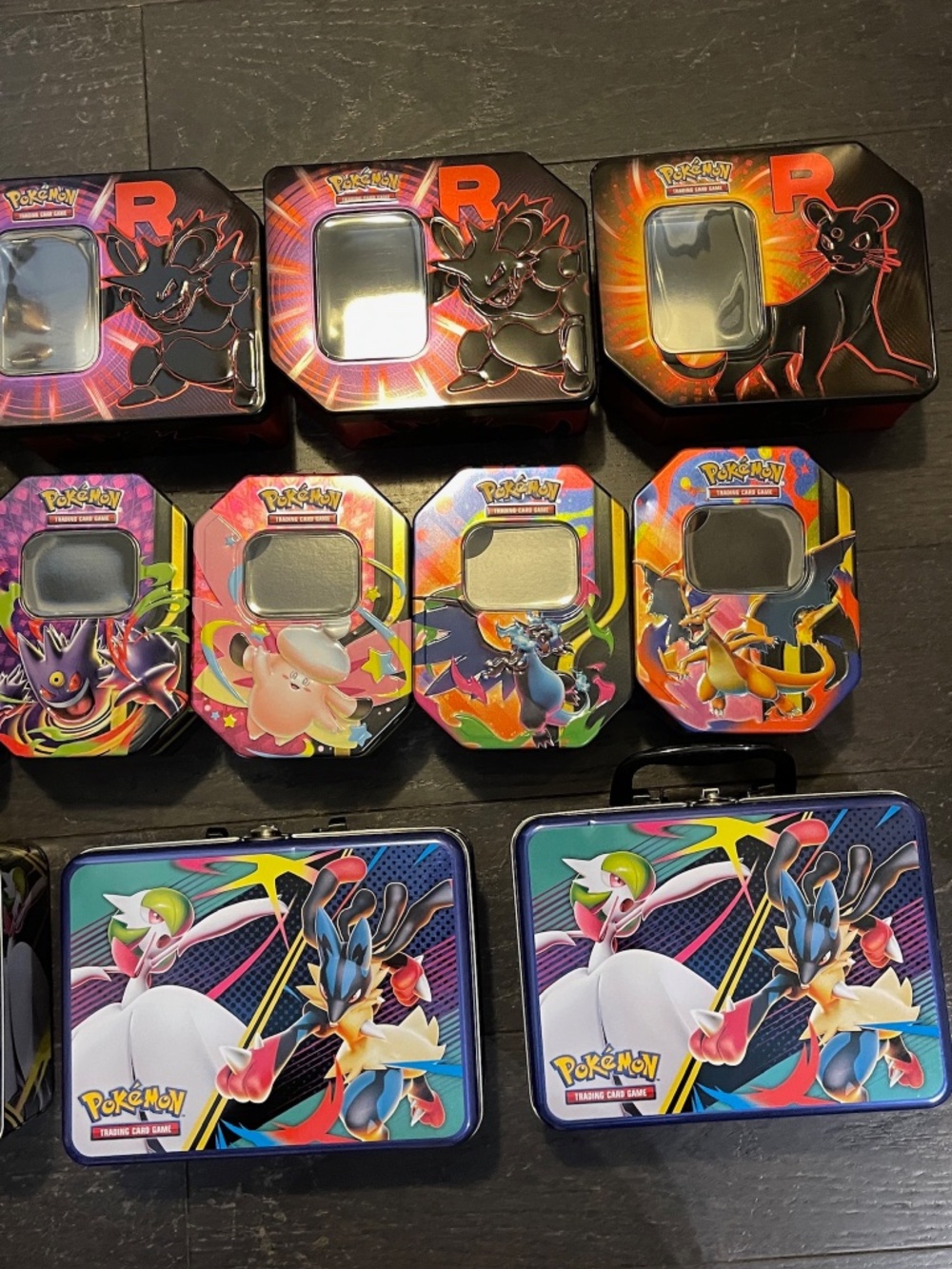 LOT OF 12 Pokemon TCG Empty Tins Collector Chest Lunch Box Mini Tin Storage - Picture 4 of 10